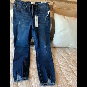 NWT NICOLE MILLER SOHO HIGH RISE SKINNY RAW HEM JEANS SZ 6